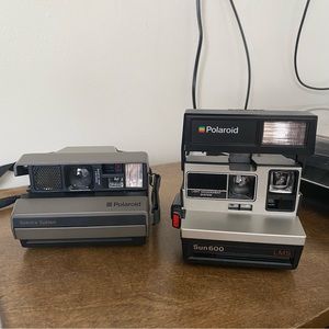 Two Polaroid Instant Film Cameras - UNTESTED - Sun 600 LMS & Spectra System